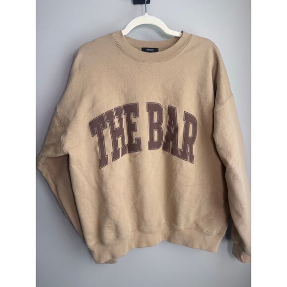 The Bar Varsity Crew Sweatshirt Chocolate Chip Brown Logo Size Large SOLD OUT - Picture 4 of 8